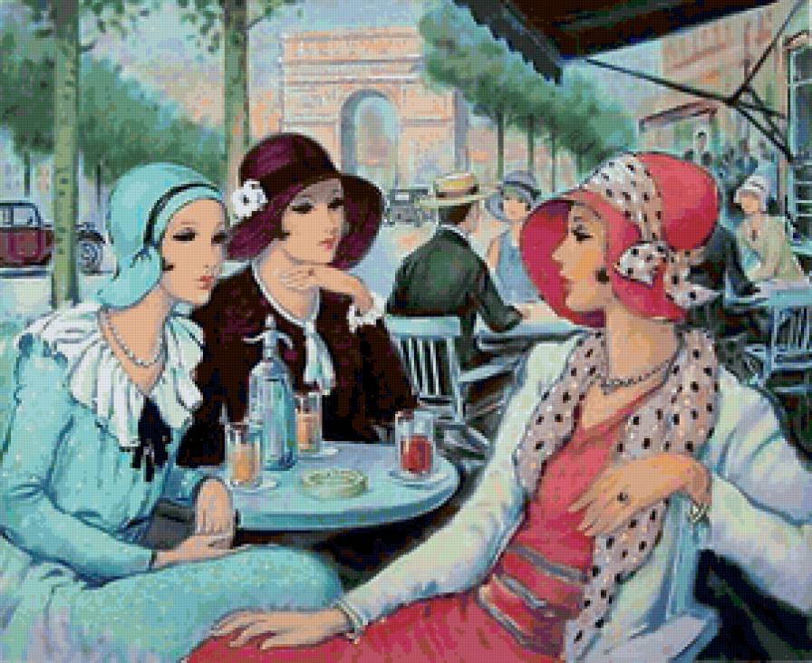 Ретро - живопись, женский образ - предпросмотр