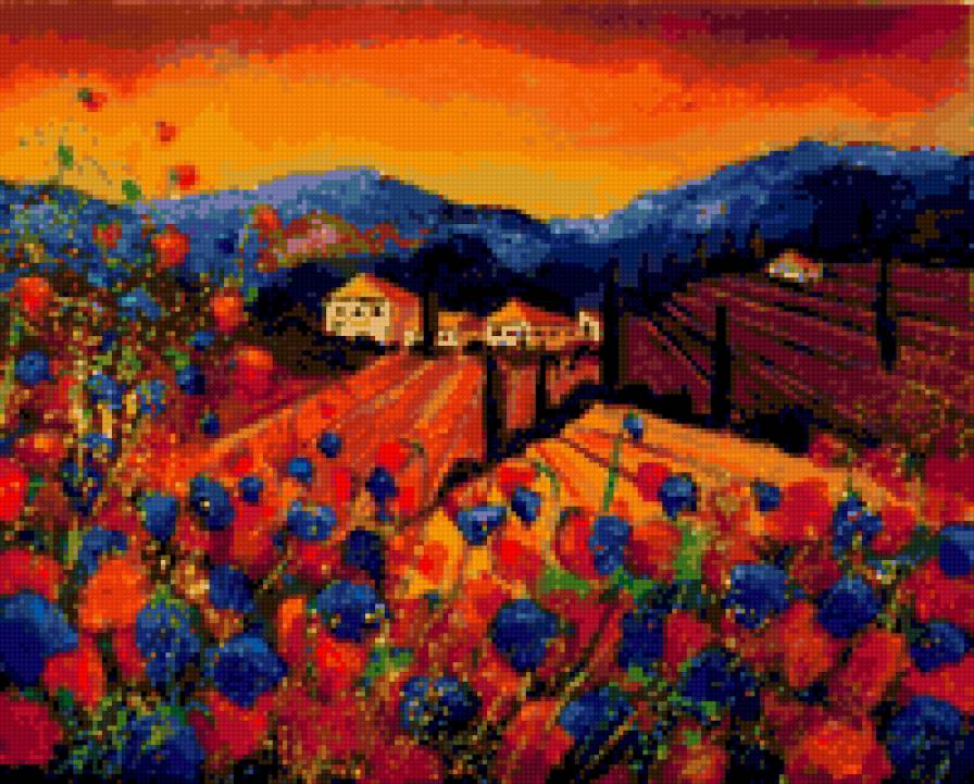 деревенский пейзаж - предпросмотр