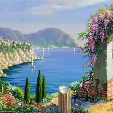 Схема вышивки «Дворик»