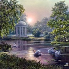 Схема вышивки «Пейзаж»