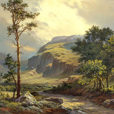 Схема вышивки «Пейзаж лес»