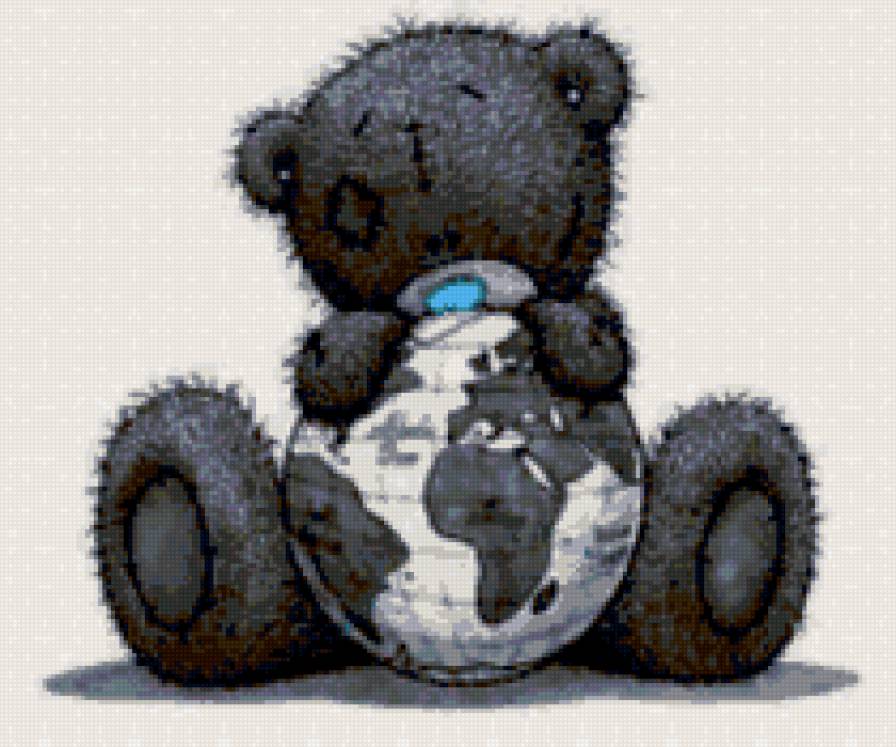 Тедди с глобусом - мишка, глобус, детям, тедди, детская - предпросмотр