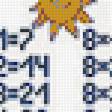 Предпросмотр схемы вышивки «таблица умножения» (№100311)