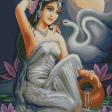 Схема вышивки «индианка»