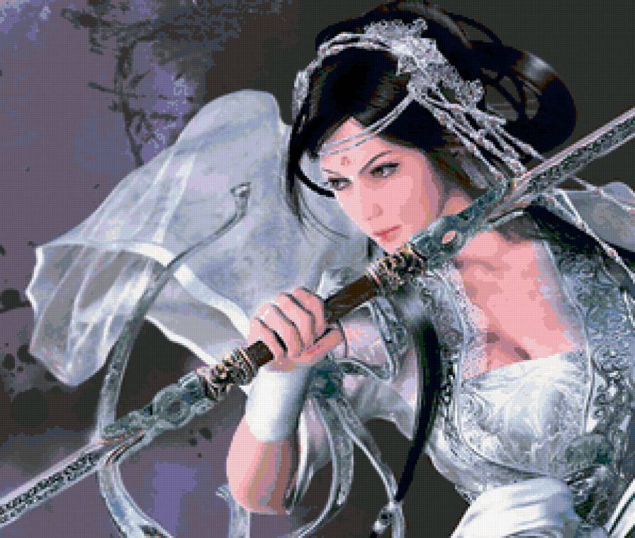 девушка воин - фэнтези, девушка - предпросмотр