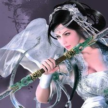 Схема вышивки «девушка воин»