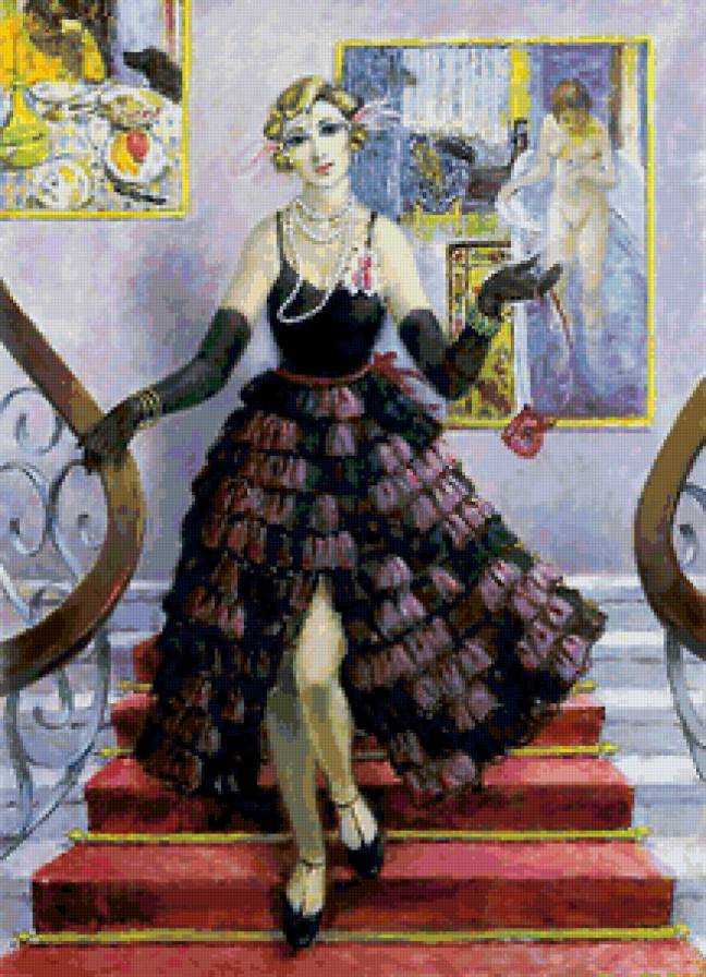 Ретро - живопись, женский образ - предпросмотр