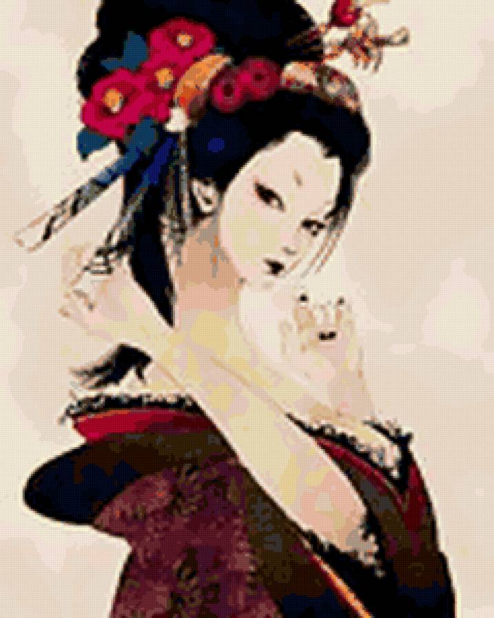 №100671 - гейша, женщина, восток, девушка - предпросмотр