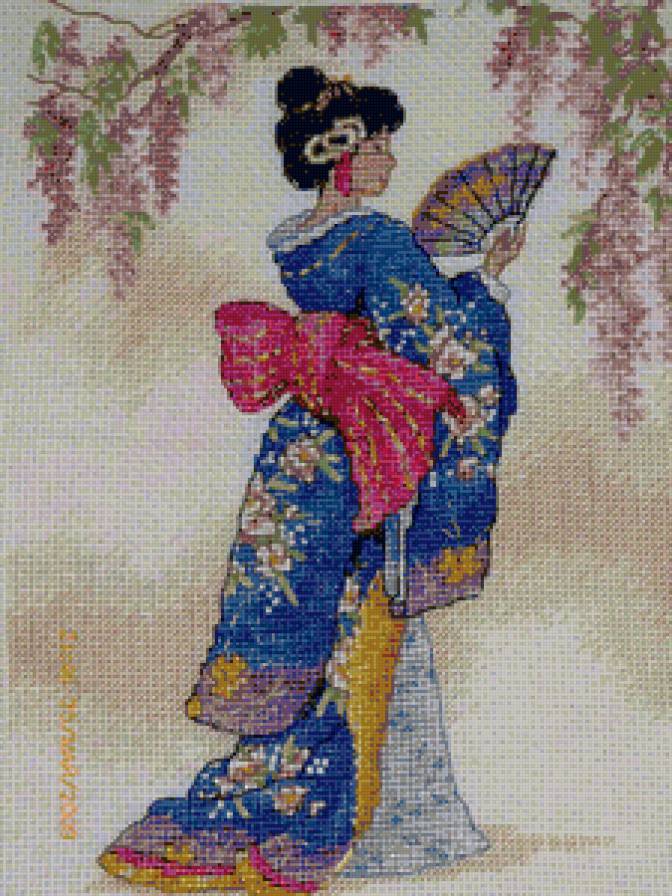 №100683 - восток, девушка, гейша, женщина - предпросмотр