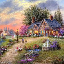 Схема вышивки ««Вышивка крестом.Живопись Dennis Patrick Lewan.»»