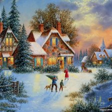 Схема вышивки ««Вышивка крестом.Живопись Dennis Patrick Lewan.»»