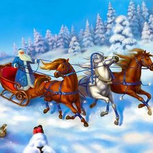 Схема вышивки «Дед Мороз»