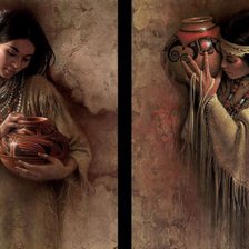 Схема вышивки «индейцы 3»