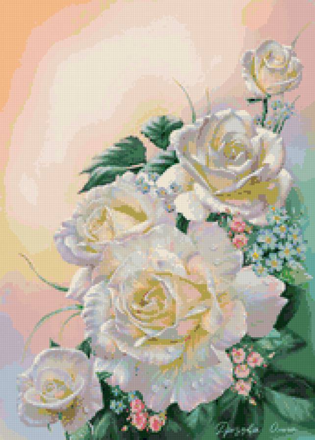 №101119 - цветы, розы, белые розы - предпросмотр