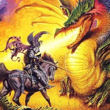 Схема вышивки «всадник на коне»