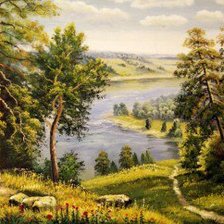 Схема вышивки «пейзаж»