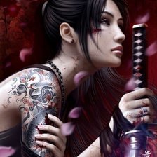 Схема вышивки «Самурай»