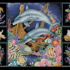 Схема вышивки «водный мир»