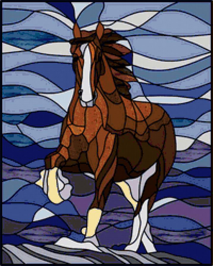 Конь - животные, живопись, лошади - предпросмотр