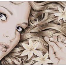 Схема вышивки «Девушка»