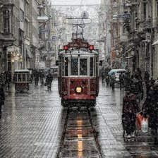 Схема вышивки «Старый трамвай»