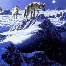 Схема вышивки «ВОЛКИ»