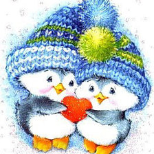 Схема вышивки «Пингвины»