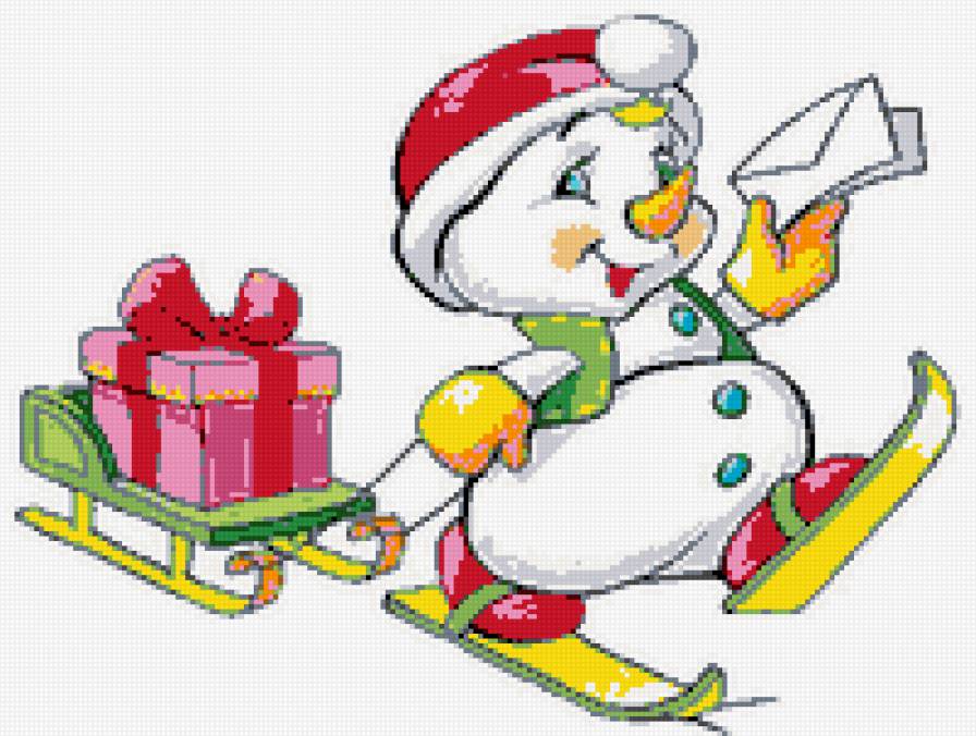 снеговик - с новым годом - предпросмотр