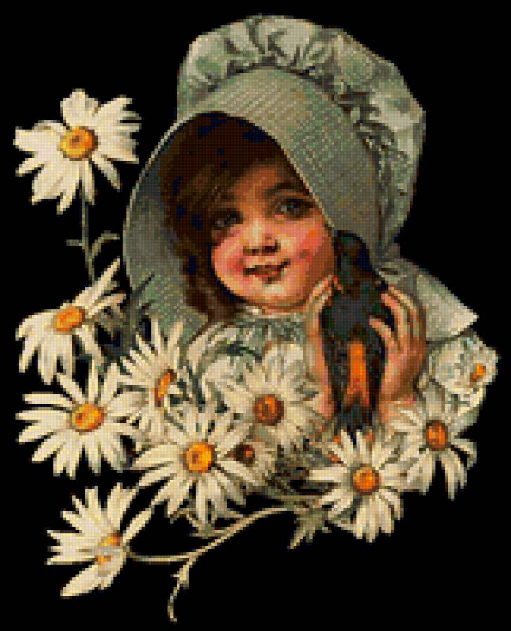 Девочка с птичкой. - дети - предпросмотр