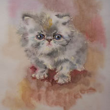 Схема вышивки «котёнок»