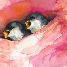 Схема вышивки «ласточки»