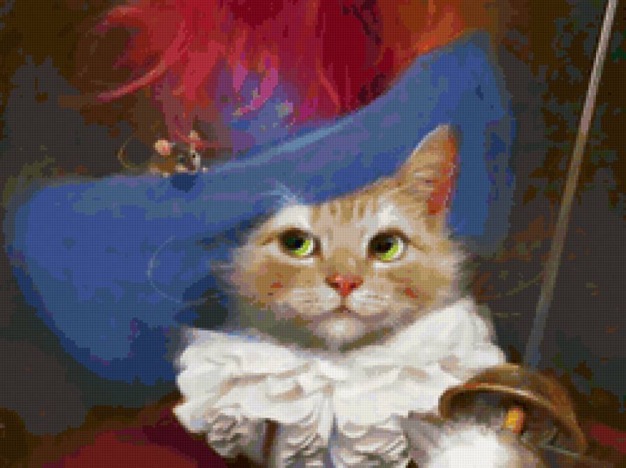 мушкетёр - сказка, кот, иллюстрация - предпросмотр