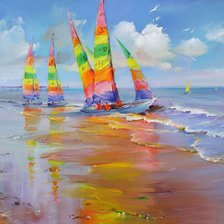 Схема вышивки «морская регата»