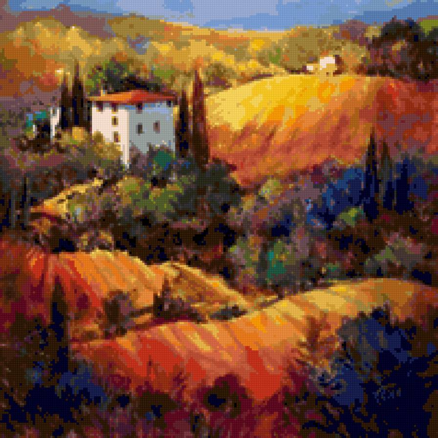 деревенский пейзаж - предпросмотр