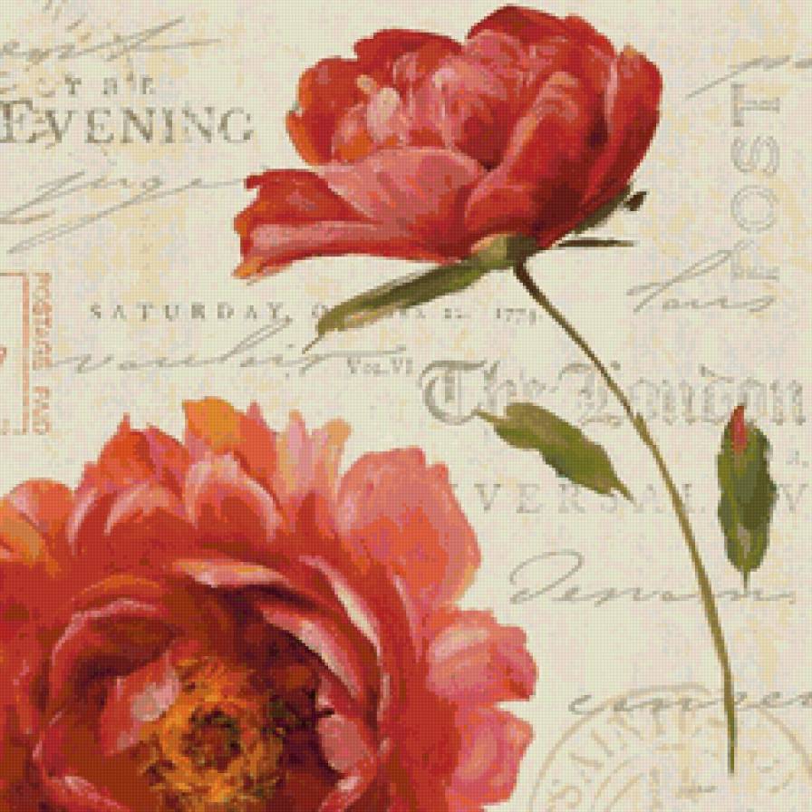 Цветочный винтаж - lisa audit, живопись - предпросмотр