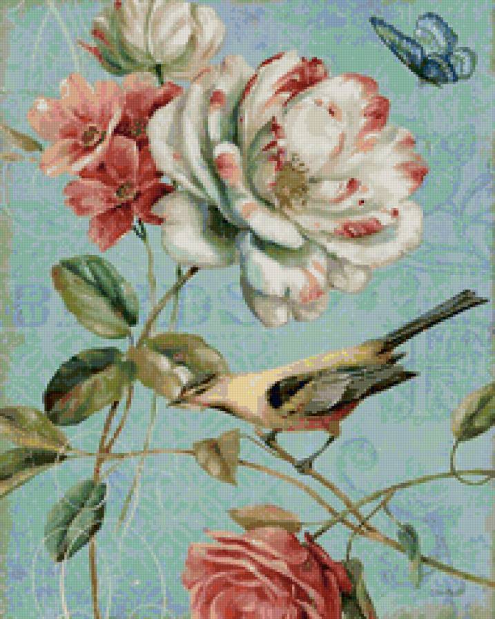 Цветочный винтаж - живопись, lisa audit - предпросмотр