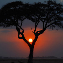 Схема вышивки «закат»