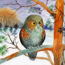 Схема вышивки «Сова»