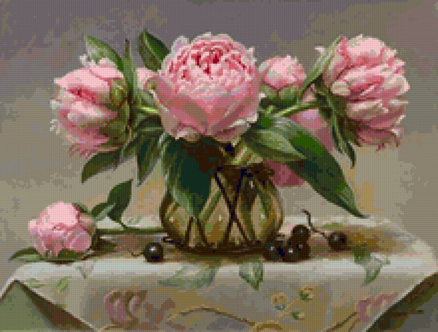 Нежные пионы. - букеты, цветы - предпросмотр