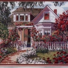 Схема вышивки «картина белый особняк»