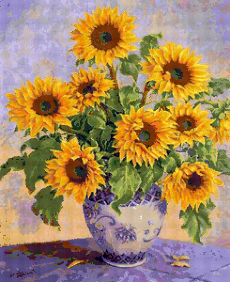 Серия "Букет" - цветы, букет, подсолнухи - предпросмотр