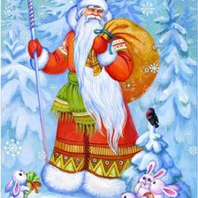 Схема вышивки «Дед Мороз»