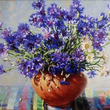 Схема вышивки «Васильковый букет»