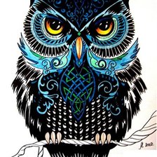 Схема вышивки «Филин»