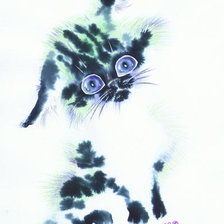 Схема вышивки «Серия "Интересные кошки"»