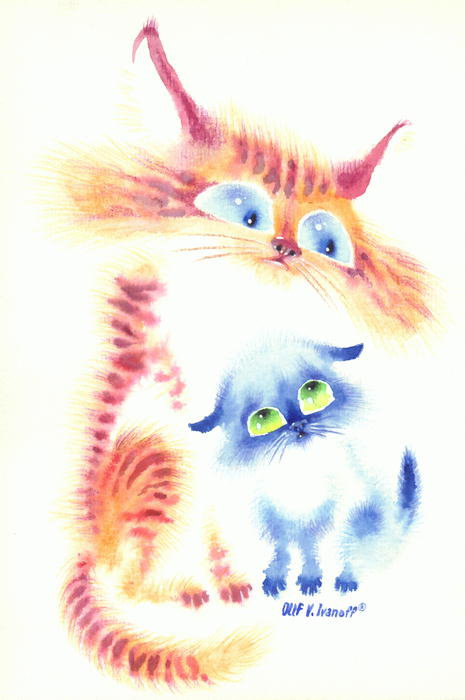 Серия "Интересные кошки" - животные, кошки - оригинал