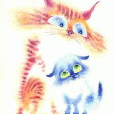 Схема вышивки «Серия "Интересные кошки"»