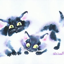 Схема вышивки «Серия "Интересные кошки"»