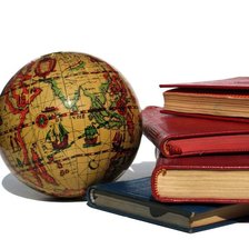 Схема вышивки «Книги и глобус»