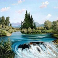 Схема вышивки «Водопад»